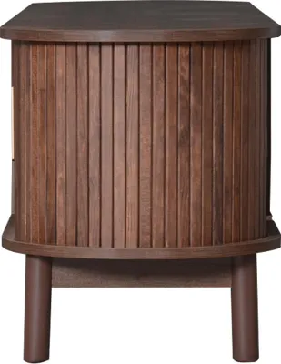 Image de OKWISH Meuble TV avec 2 Tiroirs de Rangement - Design Long pour Salon - 190x40x52 cm - Marron
