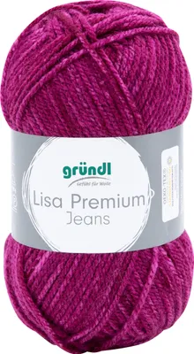 Produktbild von Gründl Wolle Lisa Premium Jeans 133m 50g Stärke 2mm Stricken Häkeln Garn