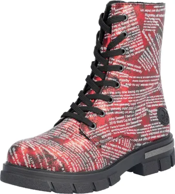 Obrázek produktu pro Rieker Biker Boots - Red / Black Syntetická kůže : Normal : 36 Velikost: 36 Šířka: Normální