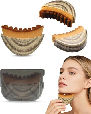 Imagen del producto de Cepillo facial para masaje linfático, diseño ergonómico, suave, ideal para la barbilla y el contorno de la mandíbula