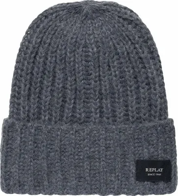 Produktbild von REPLAY Mütze Beanie Charcoal Gray Melange dunkelgrau