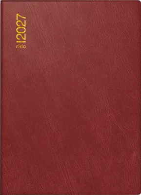 Produktbild von rido/idé 7018242297 Taschenkalender Mod. Technik III 2027 A6, Kunststoff, bordeaux