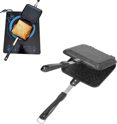 Immagine prodotto di Padelle a doppio strato – Ideali per cuocere uova e panini – Padelle a due strati che non interferiscono con la cottura