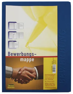 Produktbild von Bewerbungsmappe mit Klemmschiene / Farbe: blau