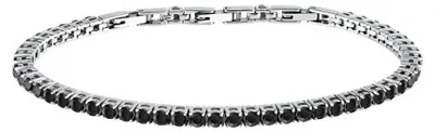 Productafbeelding van Tennisarmband voor heren met zwarte zirkonia's, model SABV06