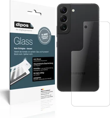 Produktbild von 2x Schutzfolie für Samsung Galaxy S22 Rückseite matt - Anti-Shock 9H Folie dipos Glass Kunststoffglas