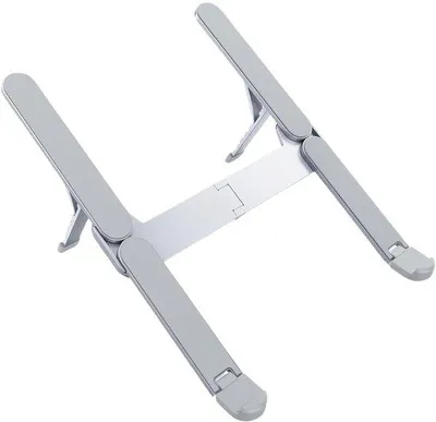 Produktbild von Famanu Laptopständer - Höhenverstellbare Aluminium Notebookständer mit Kühlung - Faltbar und stabil für 10-16 Zoll Laptops