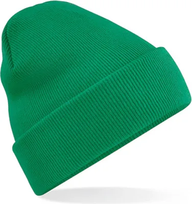 Image de Beechfield B45 | Original Cuffed Beanie Bonnet d'hiver - Couleur : Kelly Green - Taille : One Size