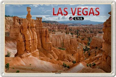 Produktbild von Blechschild Reise 30x20cm Las Vegas USA Zion Park