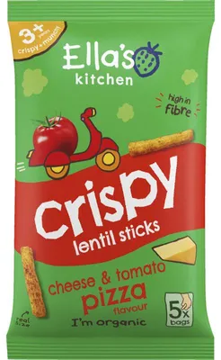 Produktbild von Ella's Kitchen Crispy Sticks Käse & Tomate, Snack für Kinder ab 3+, 50g