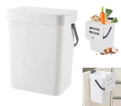 Immagine prodotto di Omgoods - Contenitore per rifiuti organici da cucina, biologico, 3L - Antiodore e da appendere