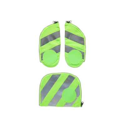 Zdjęcie produktu dla Ergobag Fluo Zip-Set Zielony z odblaskowymi paskami Zestaw bezpieczeństwa, widoczność