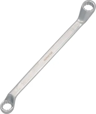 Produktbild von Winkel-Sternschlüssel Plus Chrom-Vanadium-Stahl 14x15 DIN 838. Doppelter Winkelschlüssel, fester Winkel-Sternschlüssel
