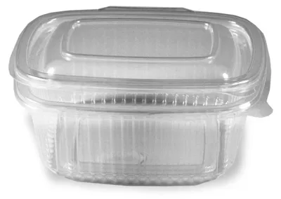 Produktbild von 500x Feinkostbecher klar mit angehängtem Deckel 500 ml PP