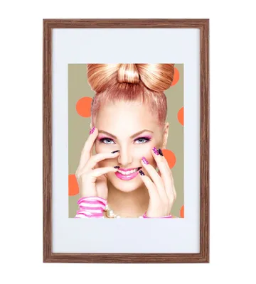 Produktbild von Bilderrahmen Lifestyle Plexi Foto Rahmen Collage Wanddeko Poster S111 - Farbe: Braun | Format: 40x50