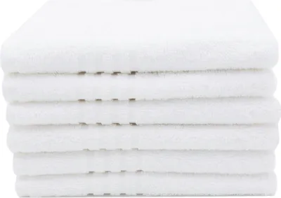 Produktbild von Gästehandtücher 6er Set, Baumwolle, 40x60 cm, weiß