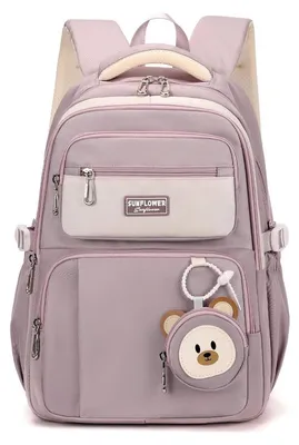 Produktbild von Schulrucksack Teenager Mädchen Jungen Lila Nylon 40L mit Laptopfach