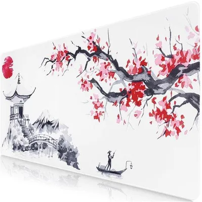Produktbild von Ibenzoa® Schreibtischunterlage 1200 x 600 mm – weiß, ergonomische 3 mm Polyester-Deskmat mit Antirutsch-Beschichtung für Desktop-, Laptop- und Gaming-PCs
