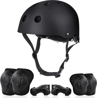 Produktbild von Flintronic Fahrradhelm für Kinder, 2 - 13 Jahre, Schutz-Set für Kinder, Helme für Skateboard, Roller, Roller, Sport, Fahrrad für Mädchen und Jungen