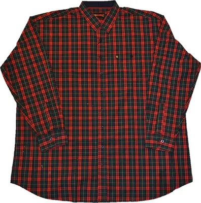 Produktbild von Übergrößen Herrenhemd KAMRO Dunkelgrün/Rot kariert 6XL