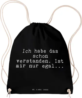 Produktbild von Mr. & Mrs. Panda Jutebeutel Ich habe das schon... - Schwarz - Geschenk, Freund, Sportbeutel, Säckchen, Freundin, Kleiner Rucksack, Kinder, gym tasche, Tochter, Sprüche