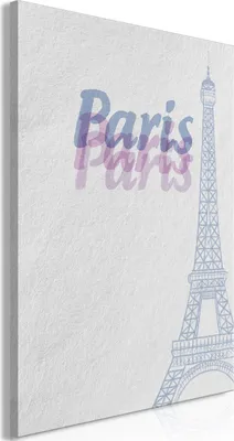 Produktbild von Italienischer Leinwand Leinwandbild - Paris in Watercolours (1 Part) Vertical 20x30 cm Städte d-A-0094-b-a