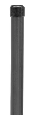 Produktbild von Alberts Zaunpfosten für Fix-Clip Pro | für die Befestigung mit Einschlag-Bodenhülsen | zinkphosphatiert, anthrazit-metallic kunststoffbeschichtet | Länge 1225 mm | Schellen-Ø 34 mm