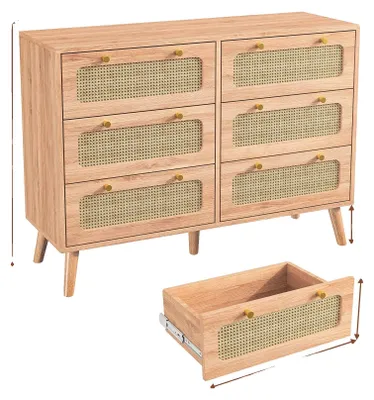 Produktbild von Kommode, Geräumiger Stauraum, Rustikales Design, 6 Schubladen