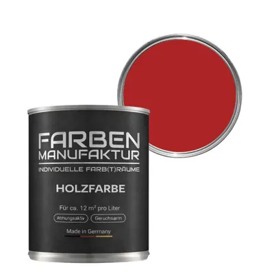 Produktbild von Holzfarbe Wetterschutzfarbe Holzlack Holzschutzlack RAL 2L - ca. RAL 3000 Feuerro