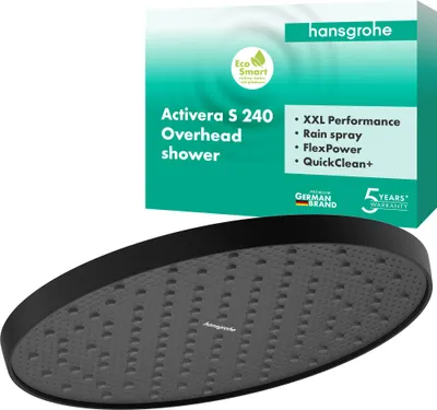 Productafbeelding van hansgrohe Activera S douchekop 240 1jet EcoSmart, matzwart
