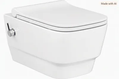 Produktbild von Taharet Dusch Wc Wand Wc + Intergrierte Armatur Kalt + Soft Close Wc Sitz Set, KI-generiertes Bild