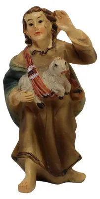 Produktbild von Krippenfiguren Schäfer mit Schaf, 7 cm, Polyresin Deko Set