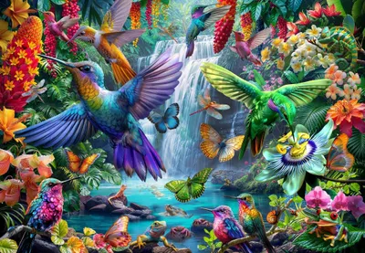 Produktbild von BLUEBIRD Puzzle Tropische Kolibris 1000 Stü ck