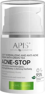 Zdjęcie produktu dla APIS - Home terApis ACNE-STOP Lekki krem normalizujący, antytrądzikowy z zieloną herbatą, 50ml