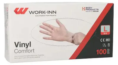 Produktbild Papstar Einmalhandschuhe WORK INN Comfort Vinyl Größe L 100 Stück