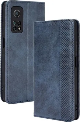 Produktbild von Xiaomi Mi 10T Pro Hülle - Coverup Vintage Style Klapphülle - Blau