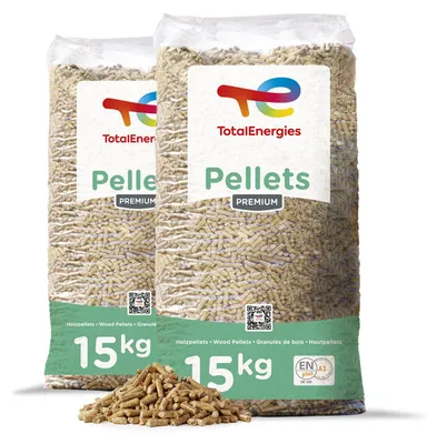 Produktbild von TotalEnergies Premium ENplus A1 Holzpellets 15kg x 2 Sack 30kg