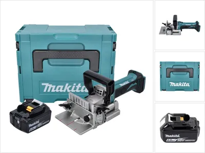 Zdjęcie produktu dla Akumulatorowa frezarka górnowrzecionowa Makita DPJ 180 G1J 18 V 100 mm + 1x akumulator 6,0 Ah + Makpac - bez ładowarki