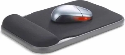 Image de Tapis de souris avec repose-poignet en gel, Réglable en hauteur, Noir, Confort optimal