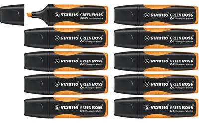 Produktbild von STABILO Umweltfreundlicher Textmarker - GREEN BOSS - 10er Pack - orange