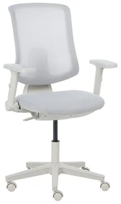 Obrázek produktu pro BELIANI Kancelářská židle světle šedá látka a síťovina nastavitelné opěradlo a područky moderní design domácí kancelář