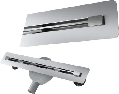 Immagine prodotto di Granitan - Canaletta per doccia - Scarico per doccia - 50 cm - Acciaio inossidabile - Per piastrelle - Scarico a pavimento - LUNO