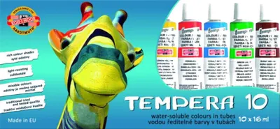 Produktbild von Temperafarben 10er Set - 16ml Schulmalfarben