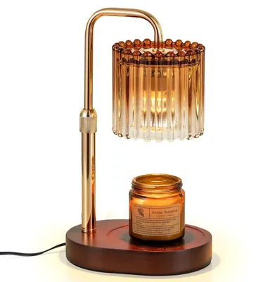 Kerzenwärmerlampe mit Timer, dimmbar, 50 W, braun