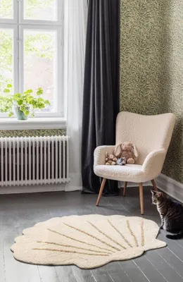 Productafbeelding van Off-White/Beige kindertapijt 110x140 cm
