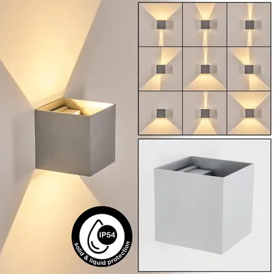 Produktbild von Salbertand Wandlampe aus Metall in Grau/Silberfarben