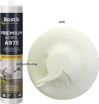 Produktbild von Bostik A975 Premium Acryl weiß 1K Dichtstoff 300ml Kartusche Acryldichtstoff
