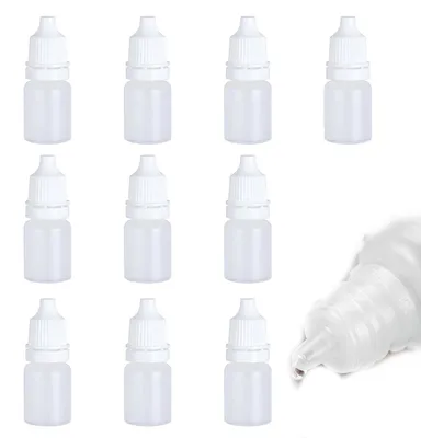 10 leere Tropfflaschen 5 ml, flexibel, für Öle & Liquids