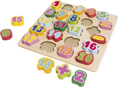Produktbild von Playtive Buchstaben-Steckspiel Kinder Holz Spielzeug Geschicklichkeit
