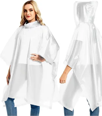 Immagine prodotto di Mackintosh - Taglia unica - Mantella con cappuccio - Impermeabile - Poncho - Bianco